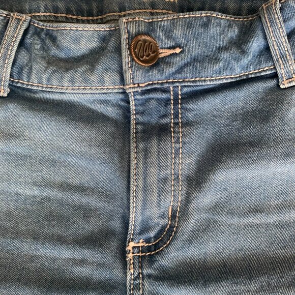 Wrangler Y2K Distressed Denim Jorts Cut-Off Bermuda Jean Shorts - Picture 4 of 16